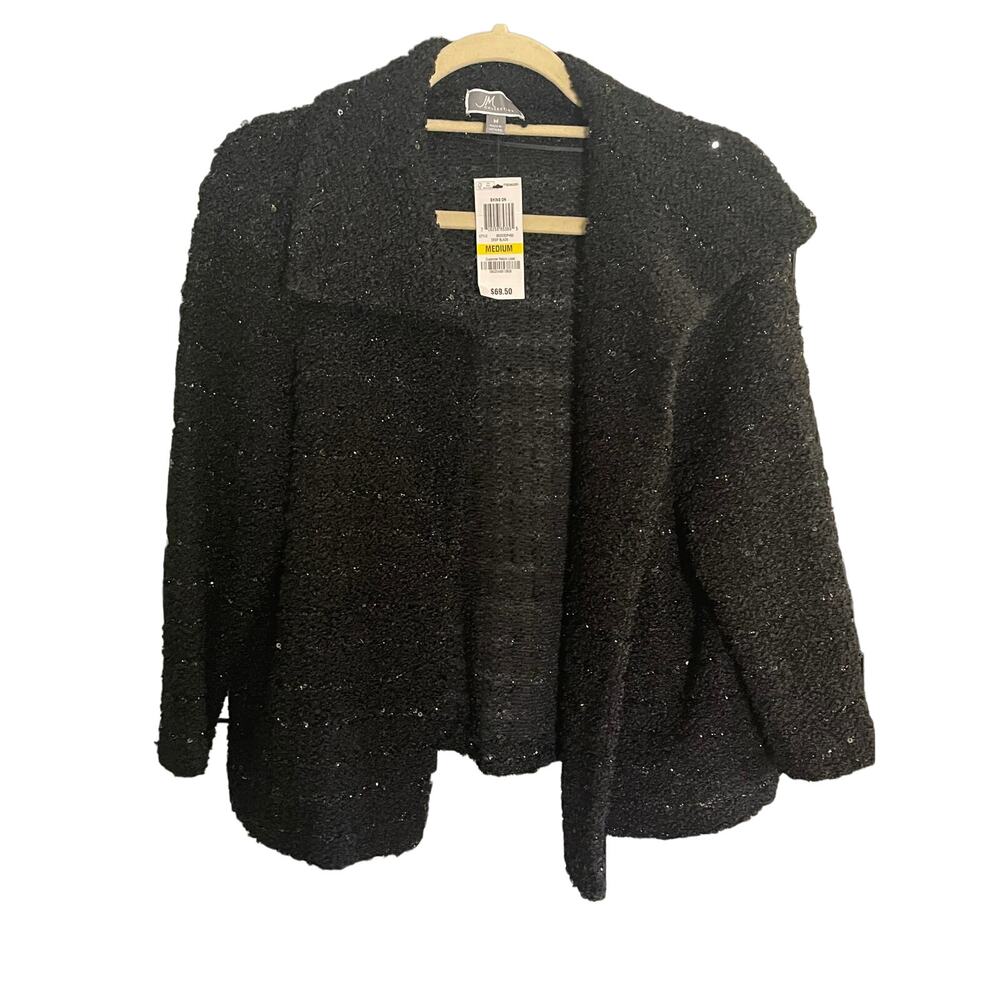 NWT JM Collection Sparkle Metallic Thread Jacket Sz M